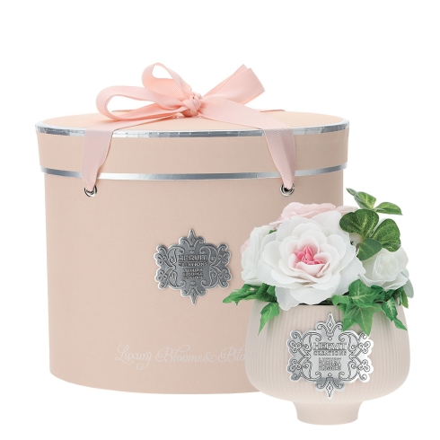 Cappelliera rosa luxury c/ vaso di fiori in sapone - Hervit